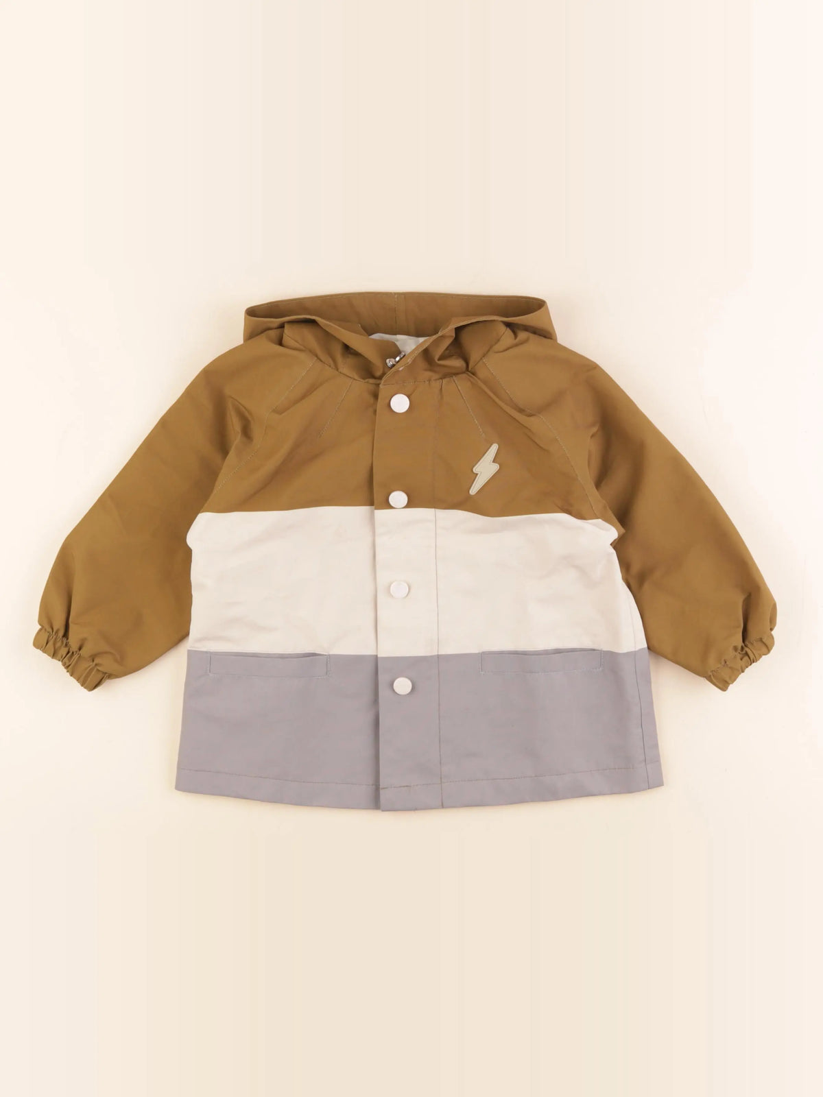 Rylee + Cru - imperméable marron, gris - 2/3 ans