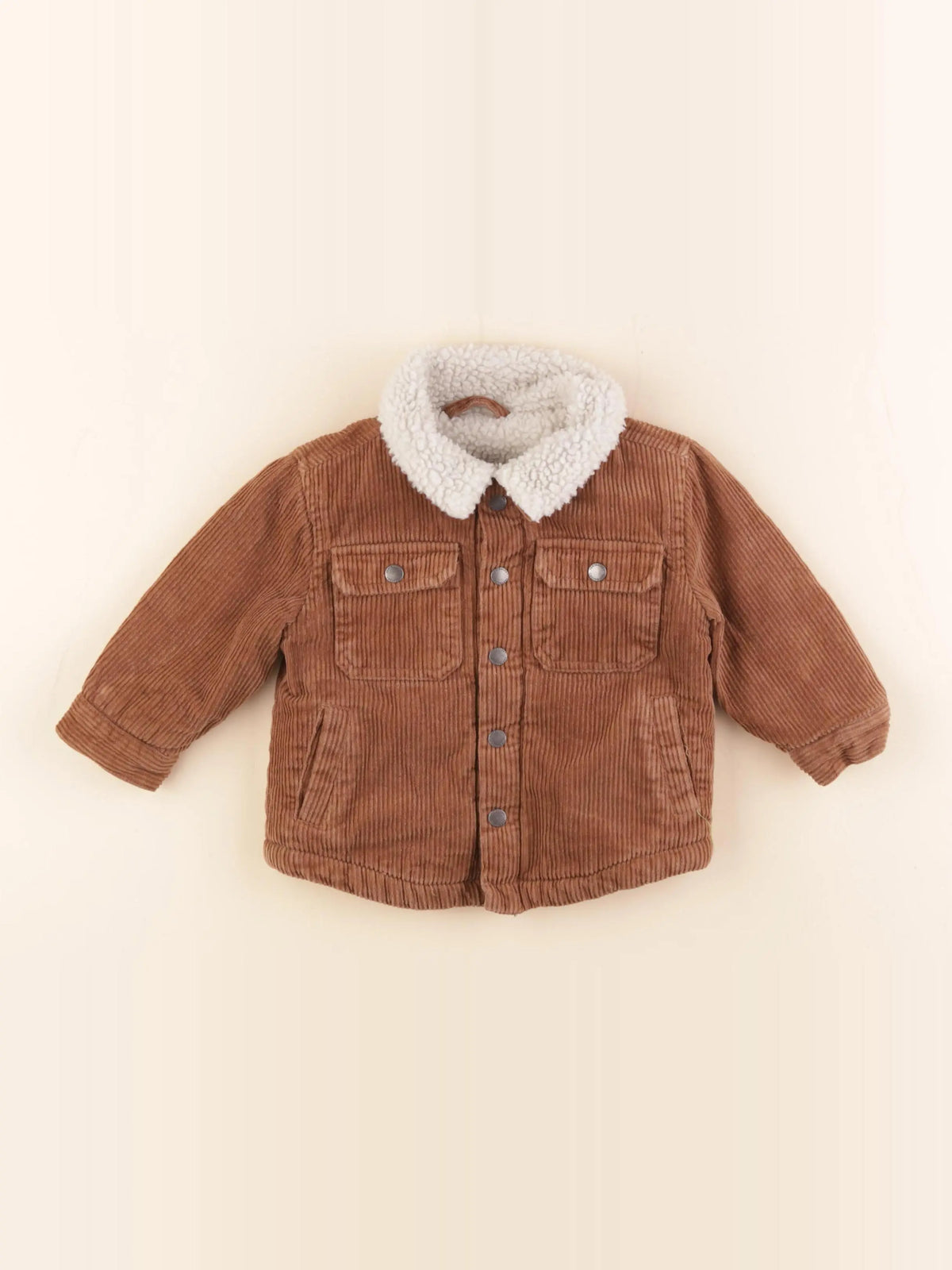 Vertbaudet - veste doublé marron - 9 mois