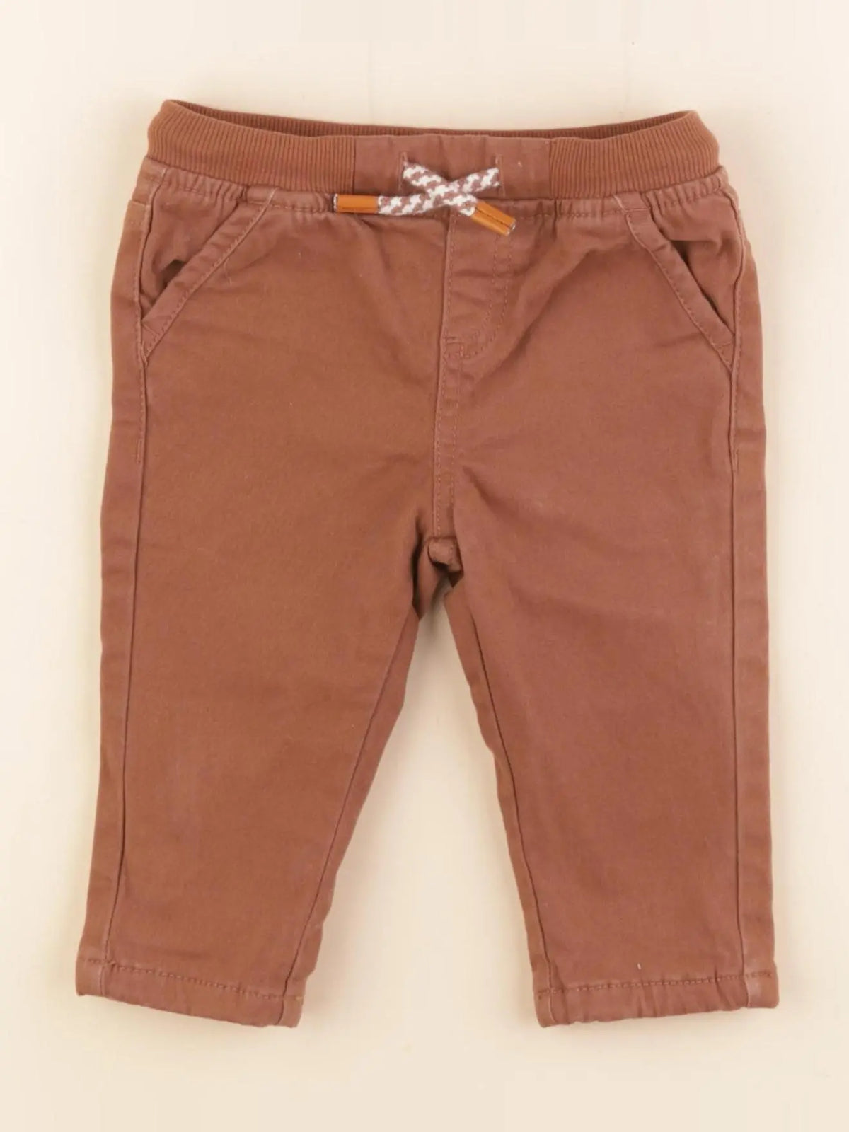 Vertbaudet - pantalon marron - 9 mois