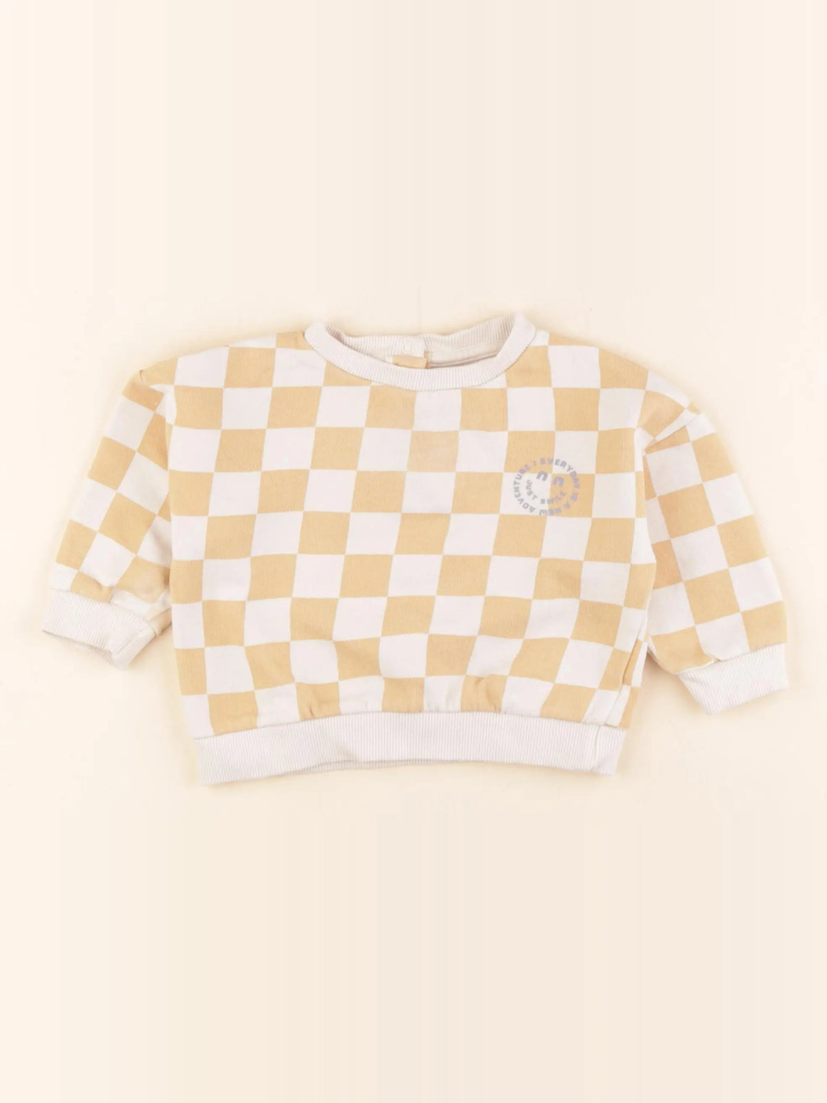 Vertbaudet - sweat beige - 12 mois