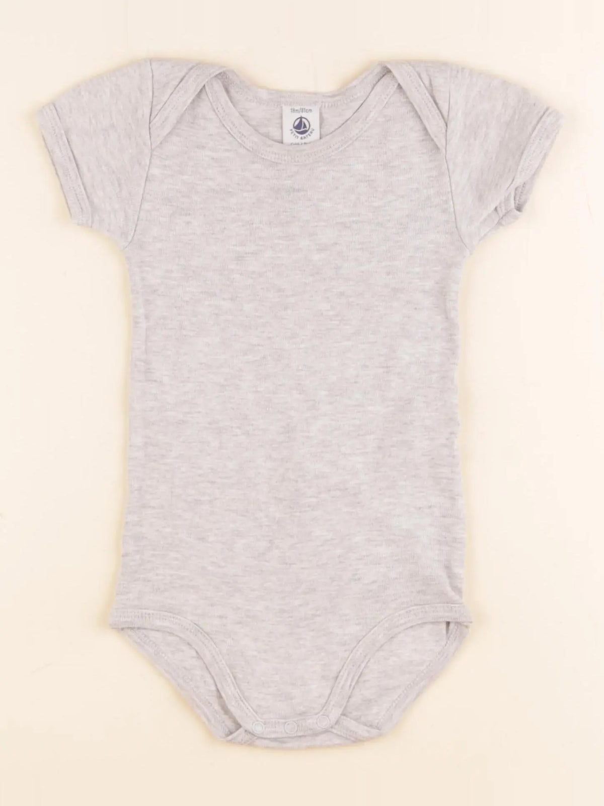 Petit Bateau - body gris - 18 mois