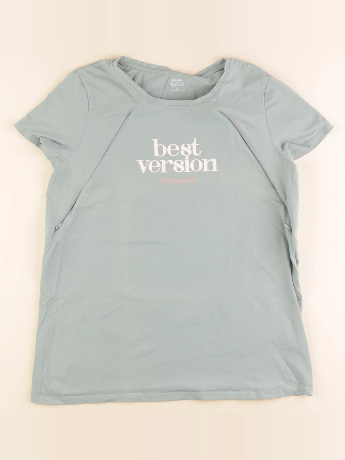 Kiabi - tee-shirt grossesse, allaitement vert - m