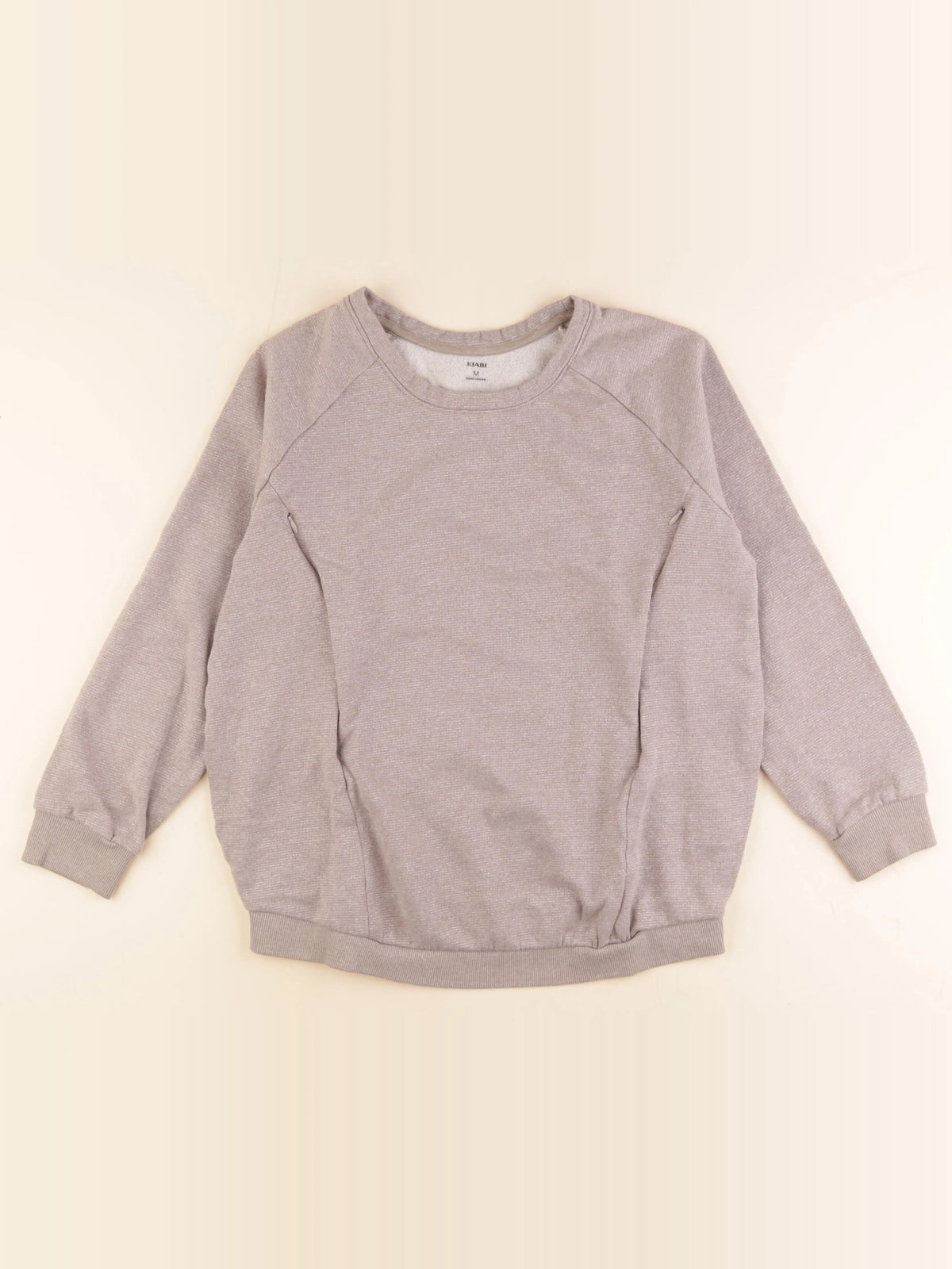 Kiabi - sweat grossesse marron, argent - m