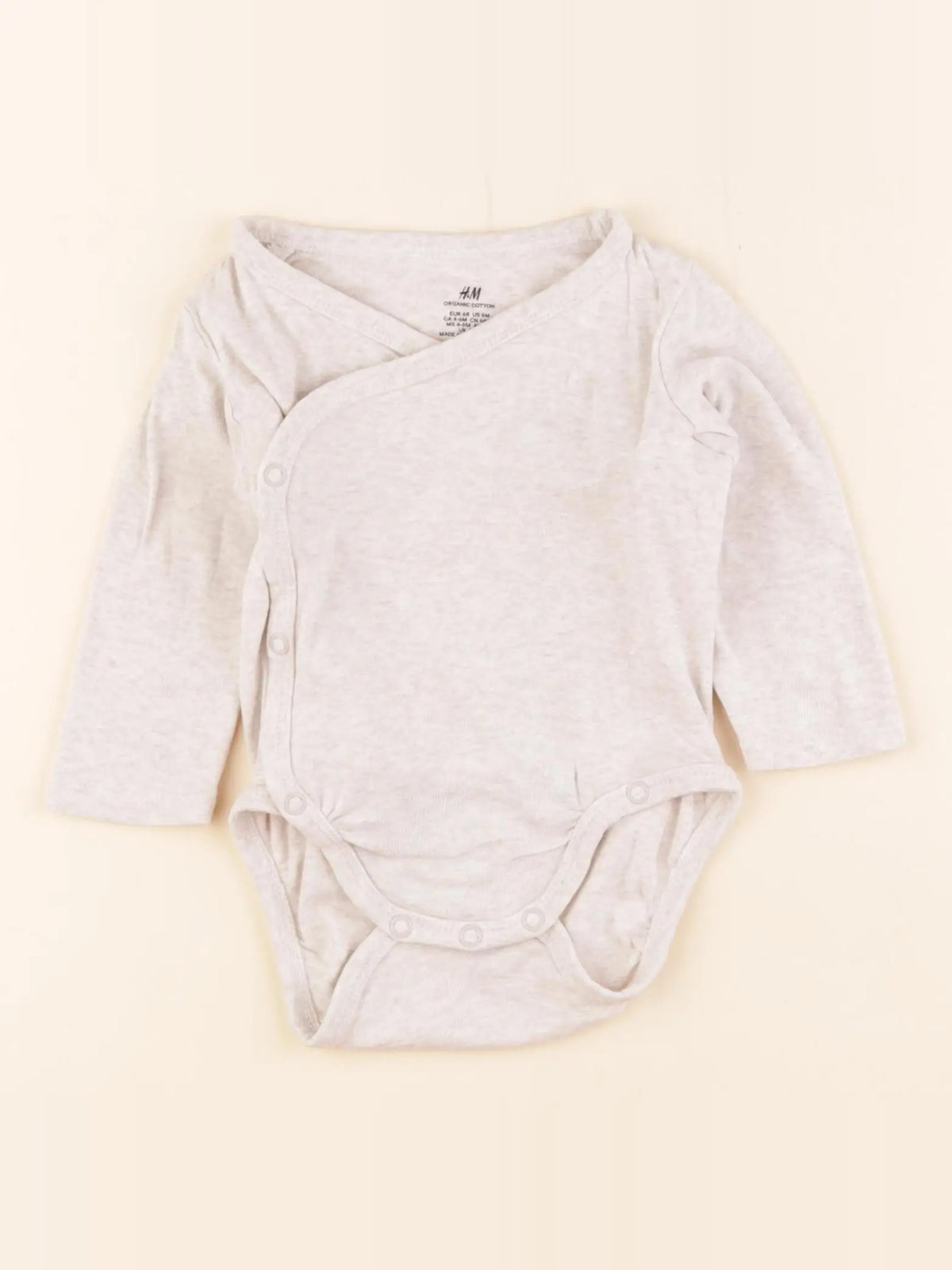 H&M - body marron - 4/6 mois