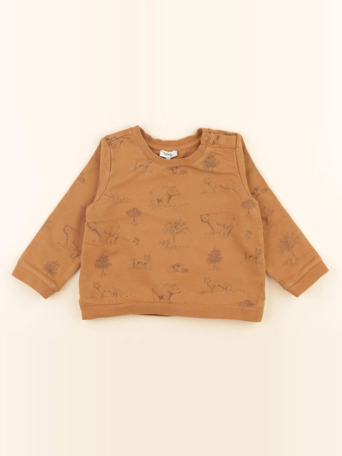 Natalys - sweat marron - 24 mois