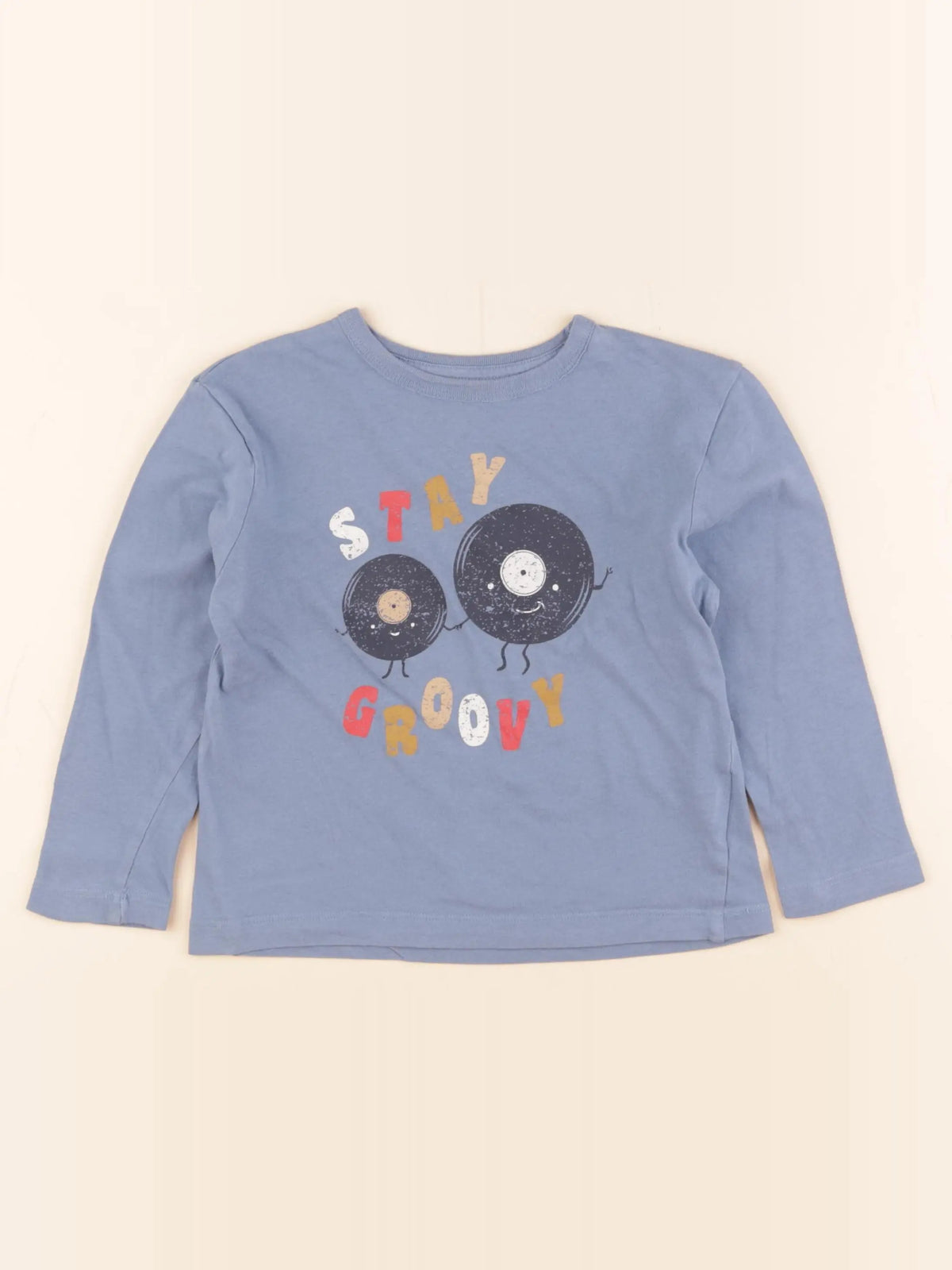 Monoprix - tee-shirt bleu - 4 ans