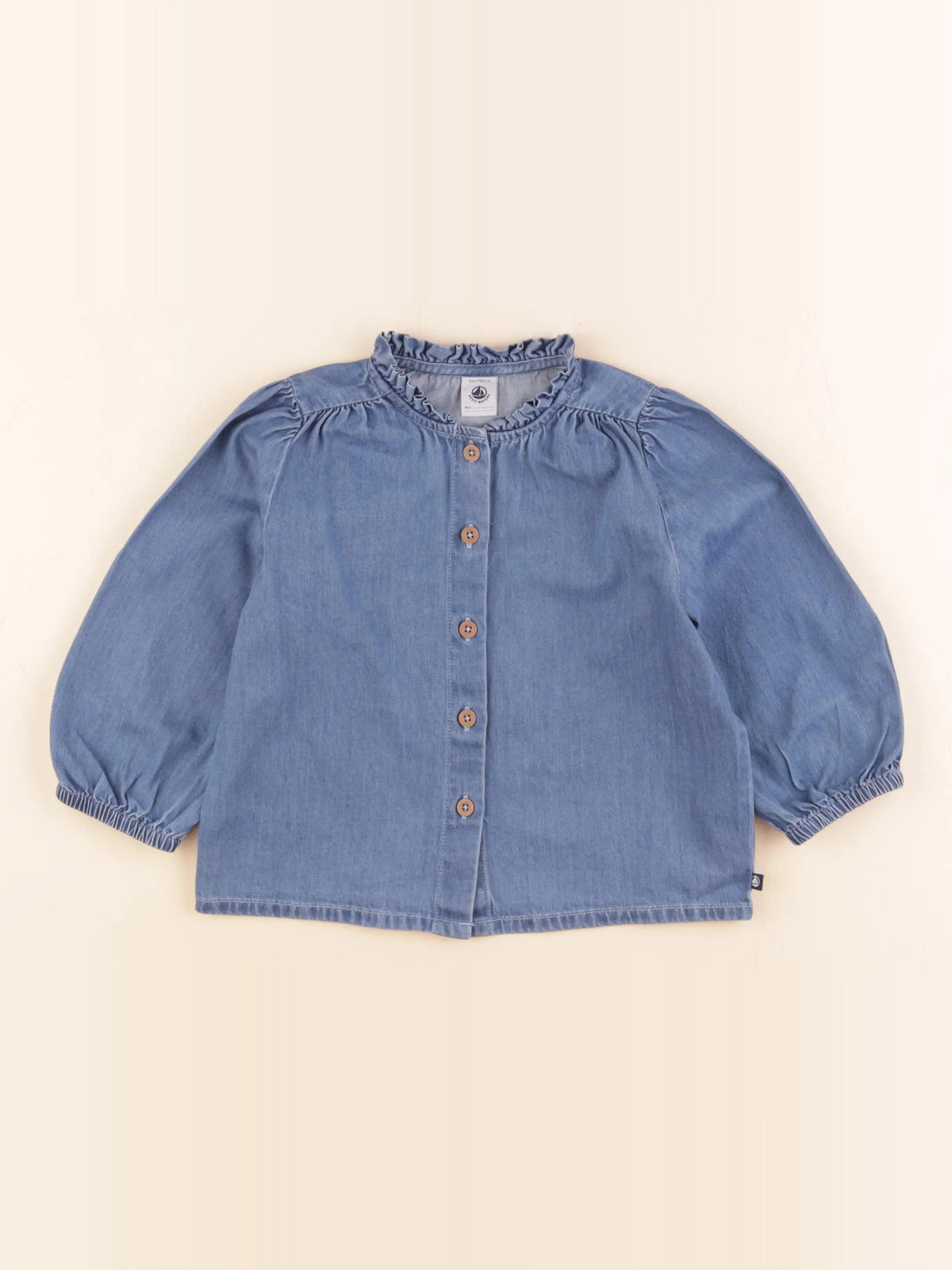 Petit Bateau - chemise bleu - 4 ans