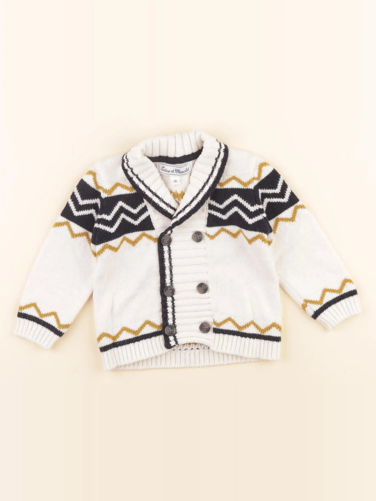 Tartine & Chocolat - gilet beige - 1 an