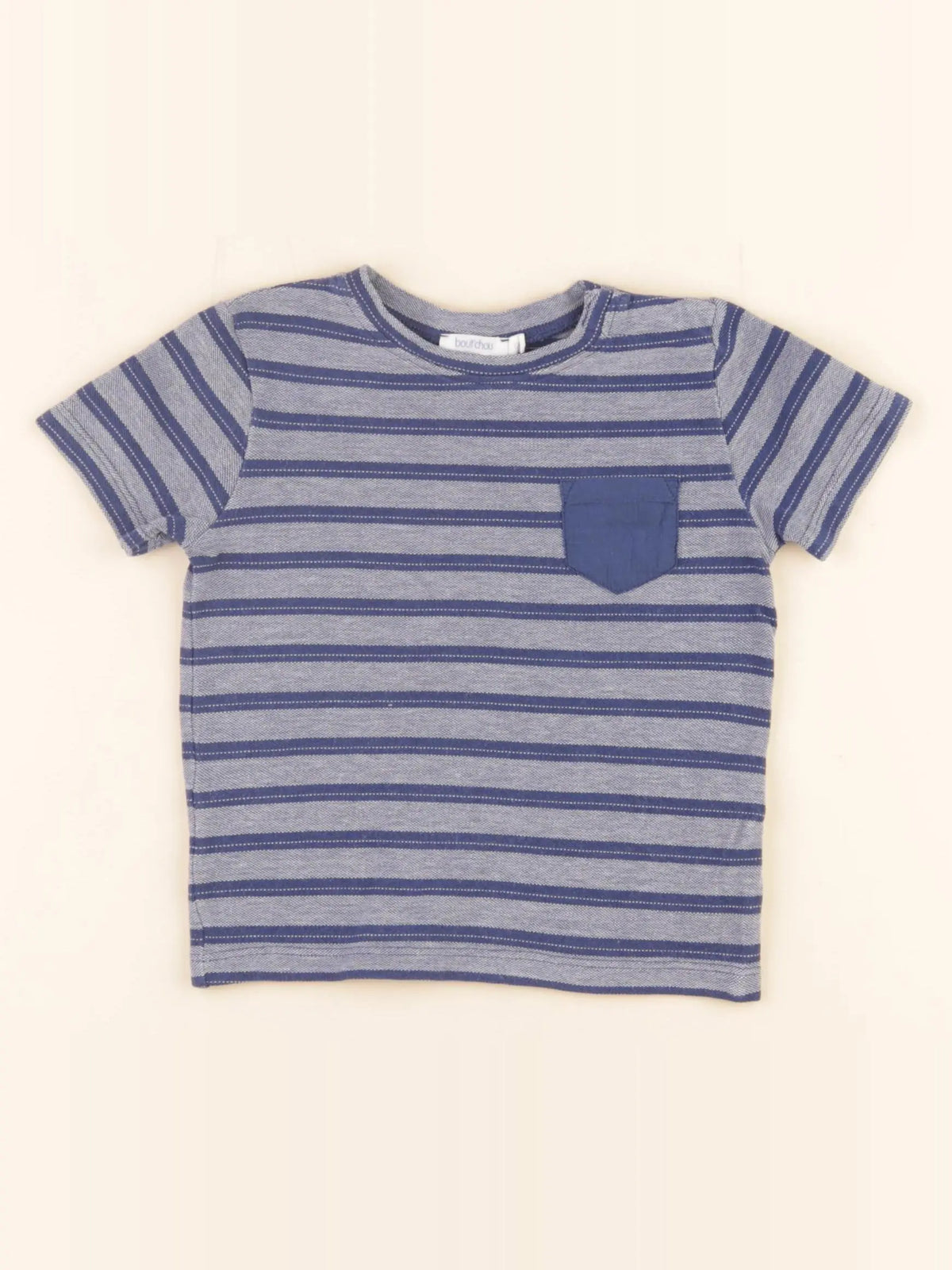 Boutchou - tee-shirt bleu - 12 mois