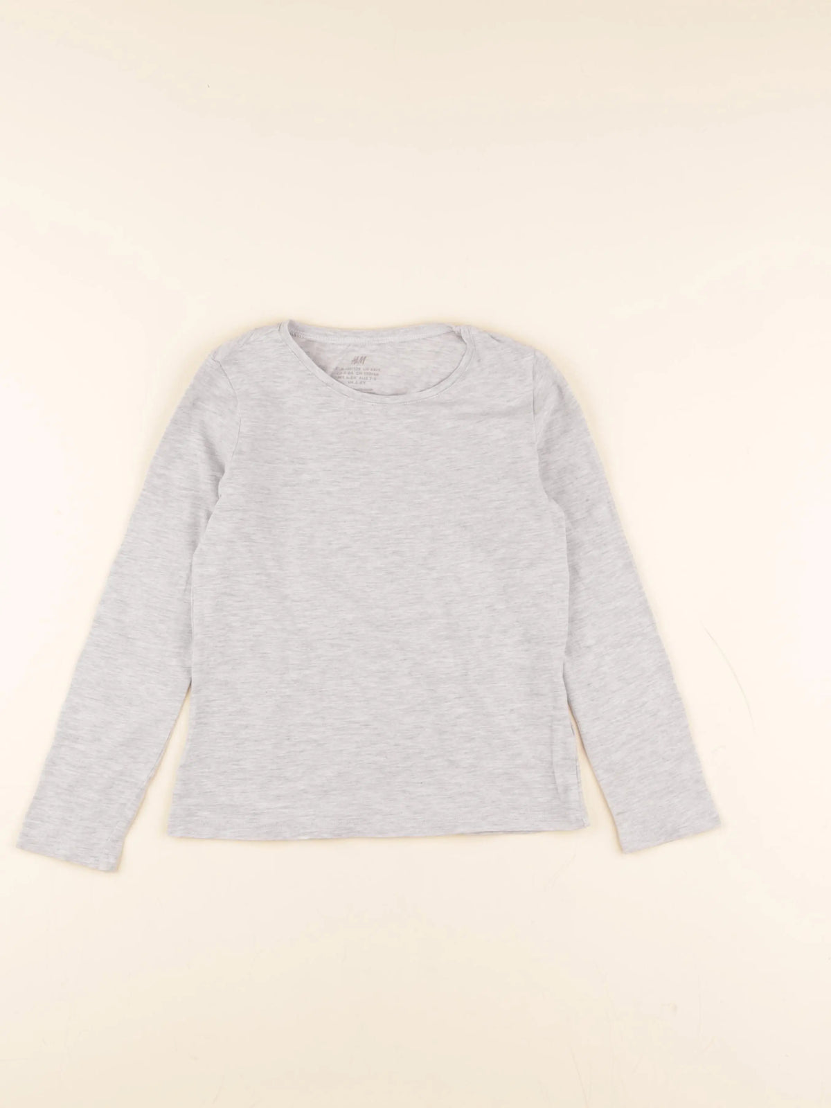 H&M - tee-shirt gris - 6/8 ans