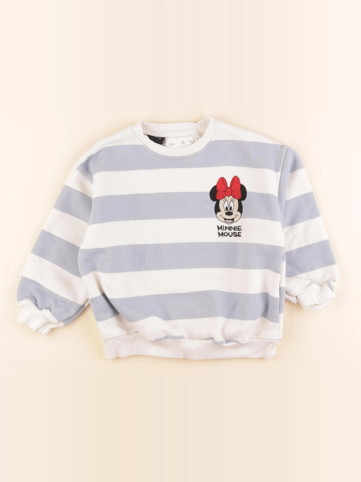 Zara - sweat blanc, bleu - 6 ans