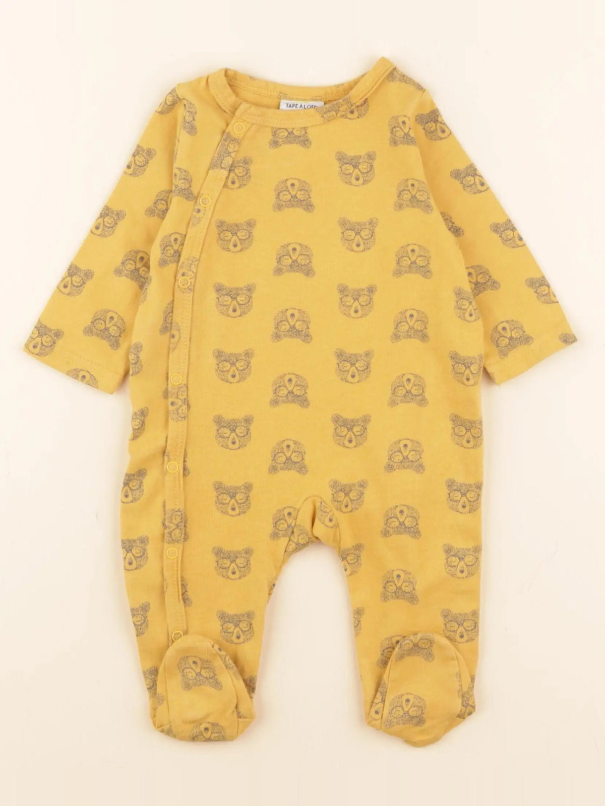 Tape à l'oeil - pyjama coton jaune - 3 mois
