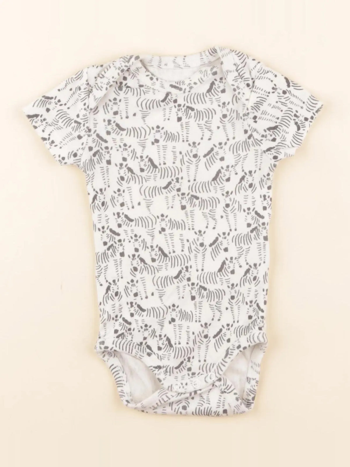 La Redoute - body blanc, noir - 3 mois