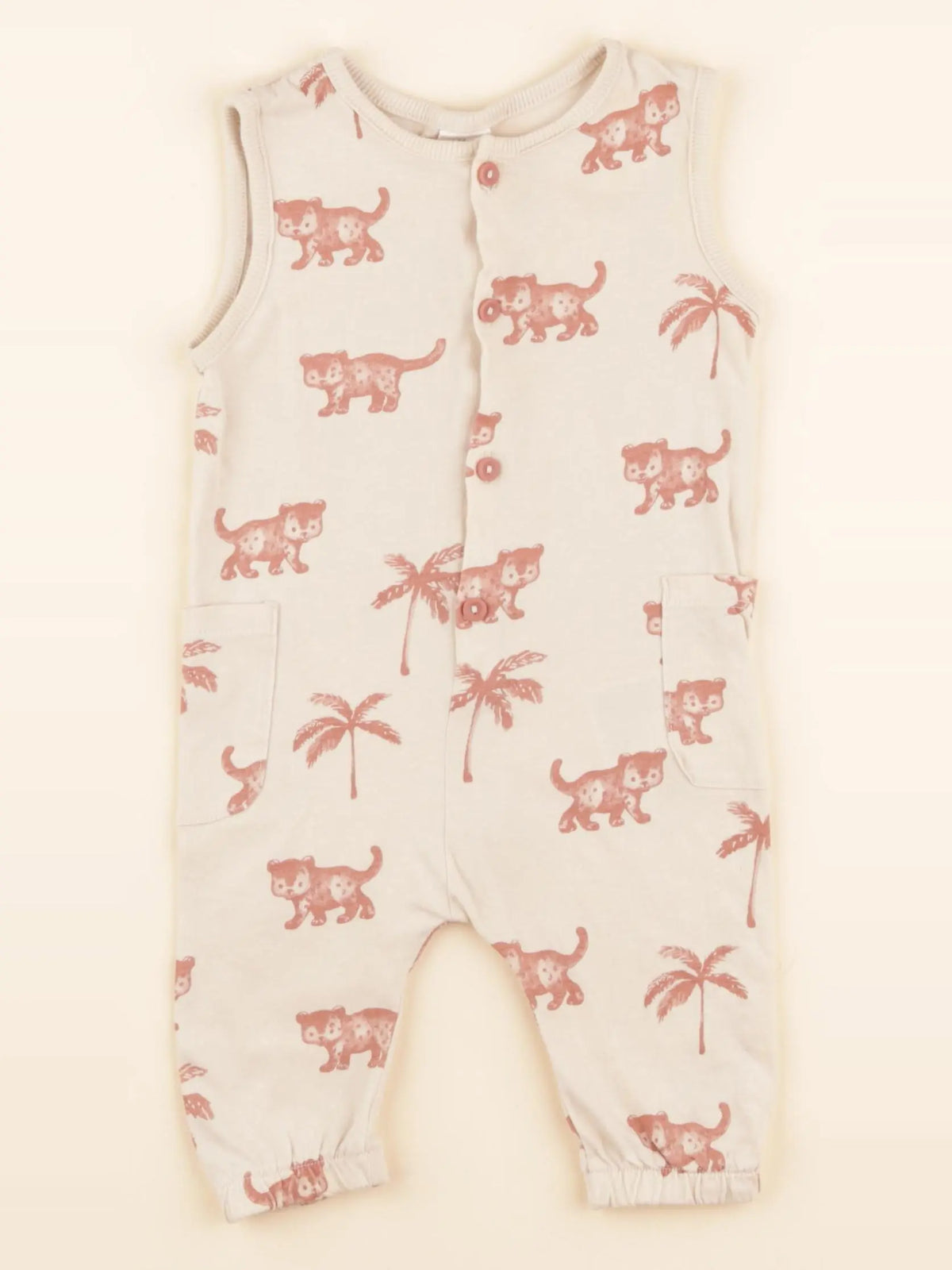 H&M - combinaison beige - 4/6 mois