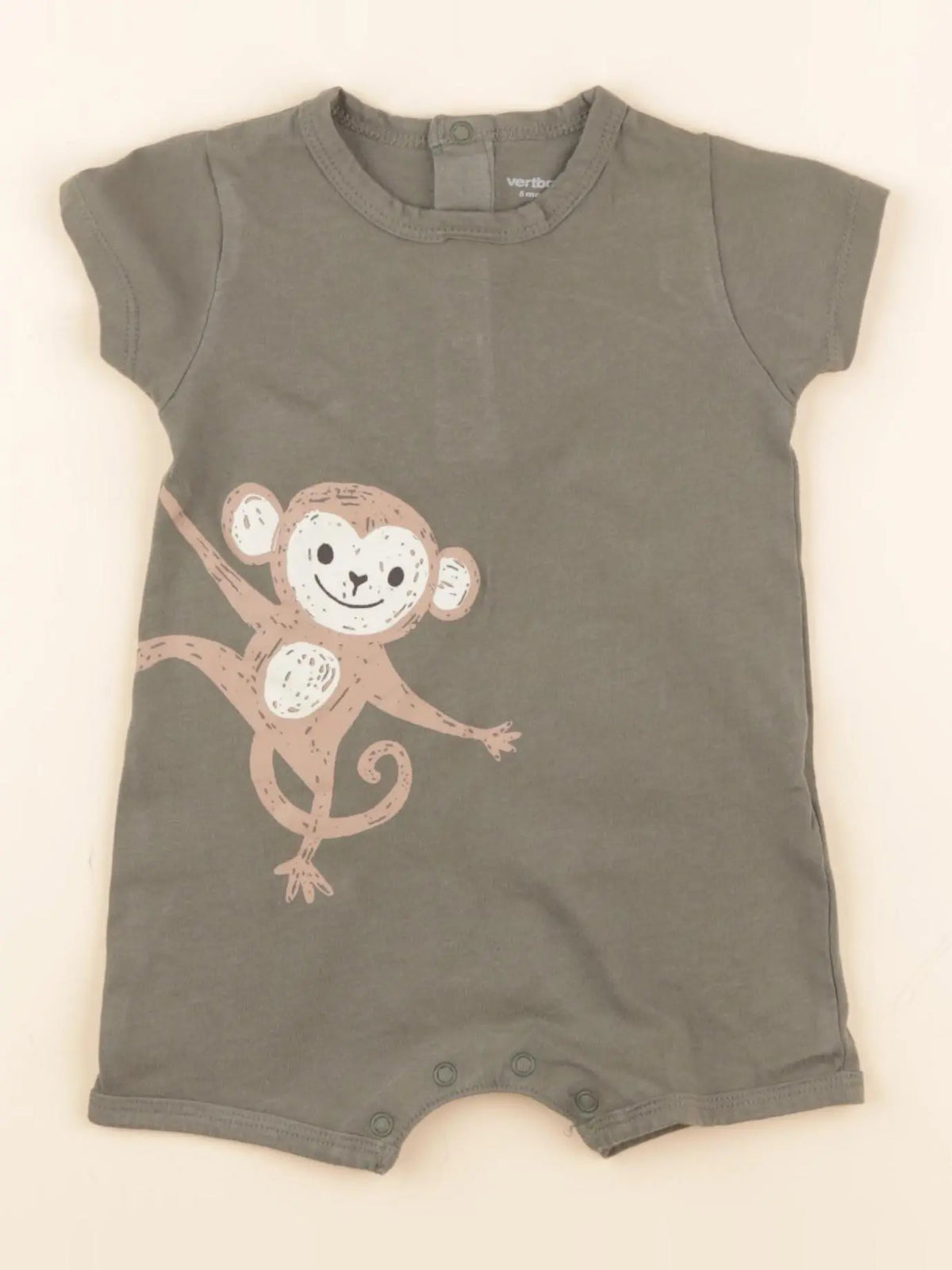 Vertbaudet - pyjama coton vert - 6 mois
