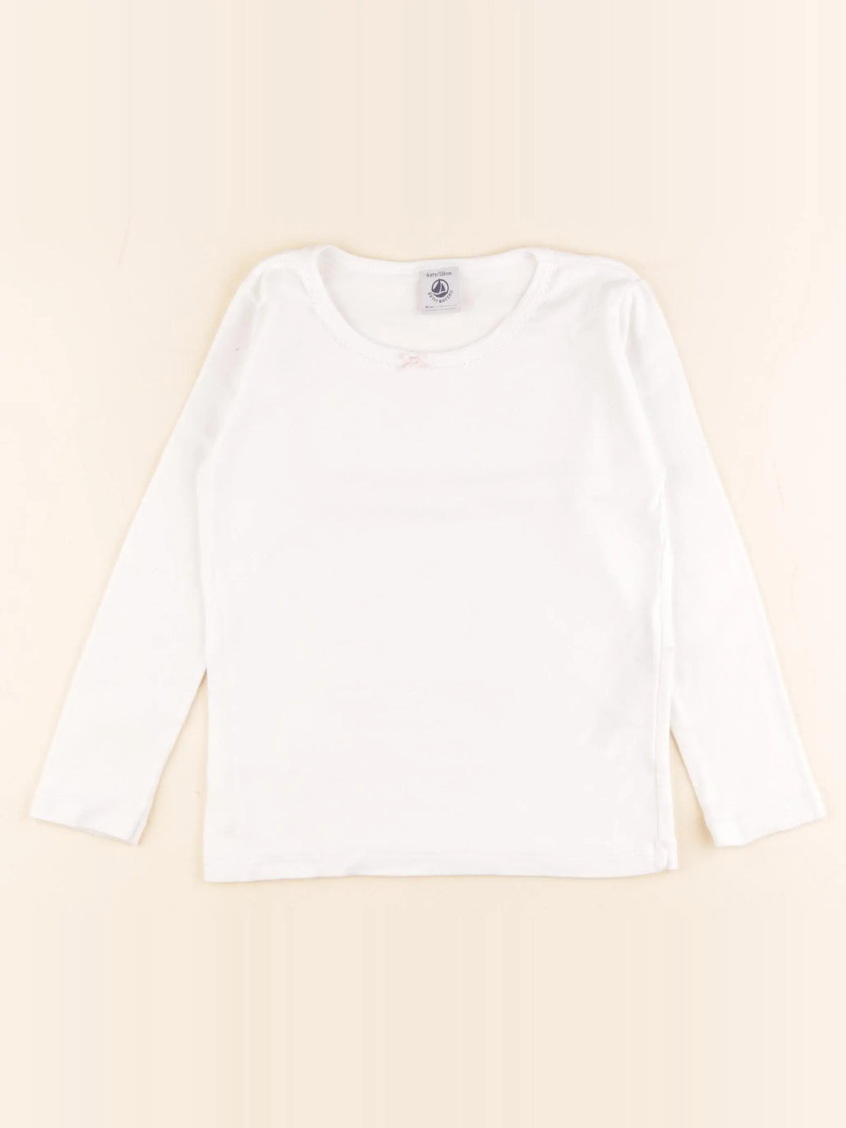 Petit Bateau - maillot de corps blanc - 6 ans