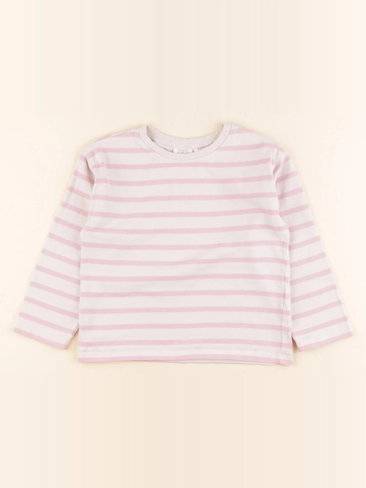 Zara - sweat blanc, rose - 6 ans