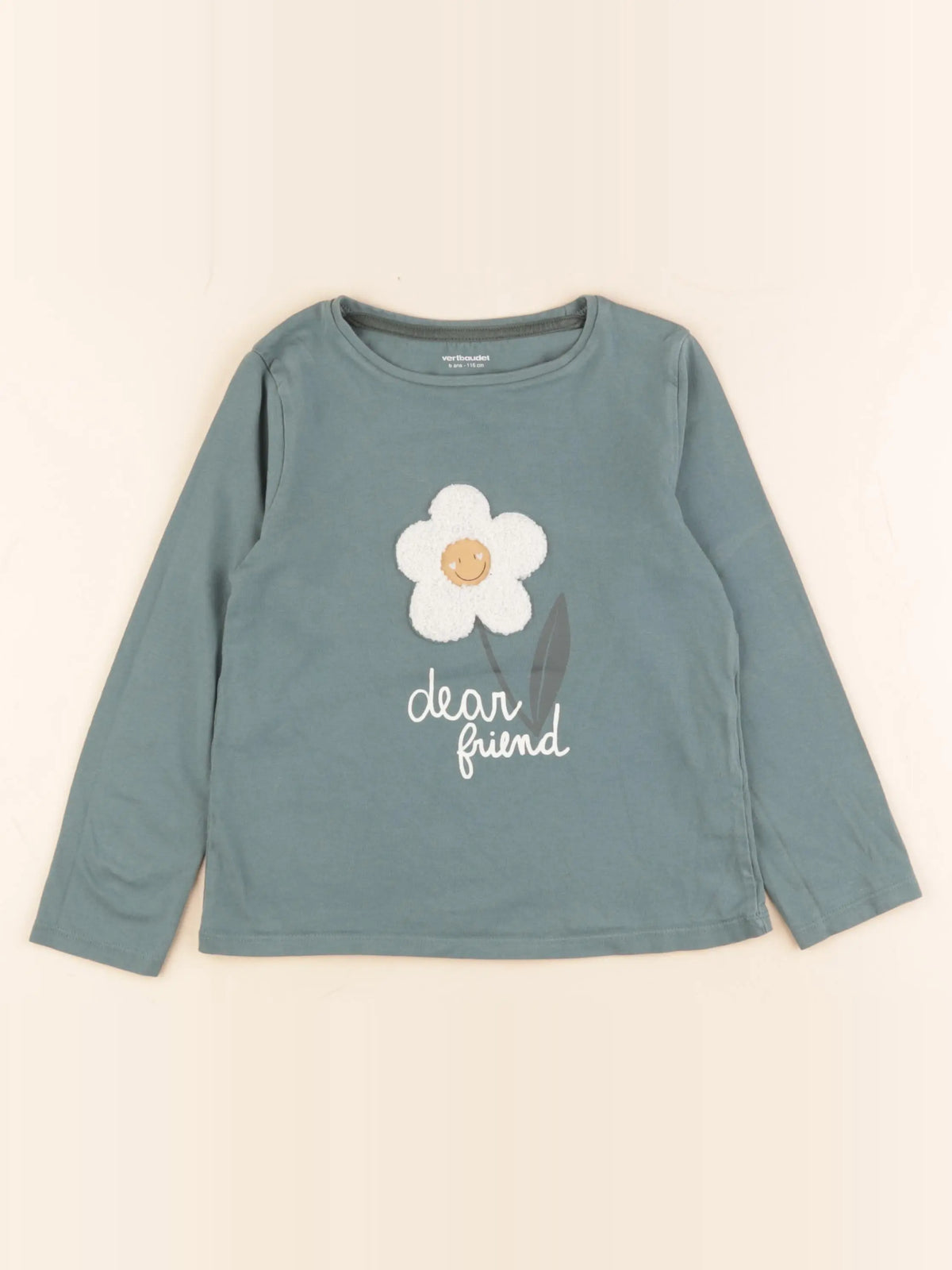 Vertbaudet - tee-shirt vert - 6 ans