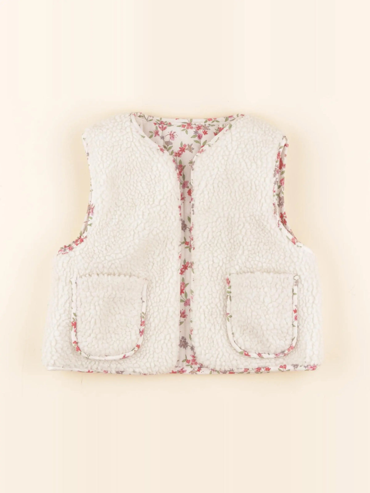 Vertbaudet - gilet réversible multicolore - 4 ans
