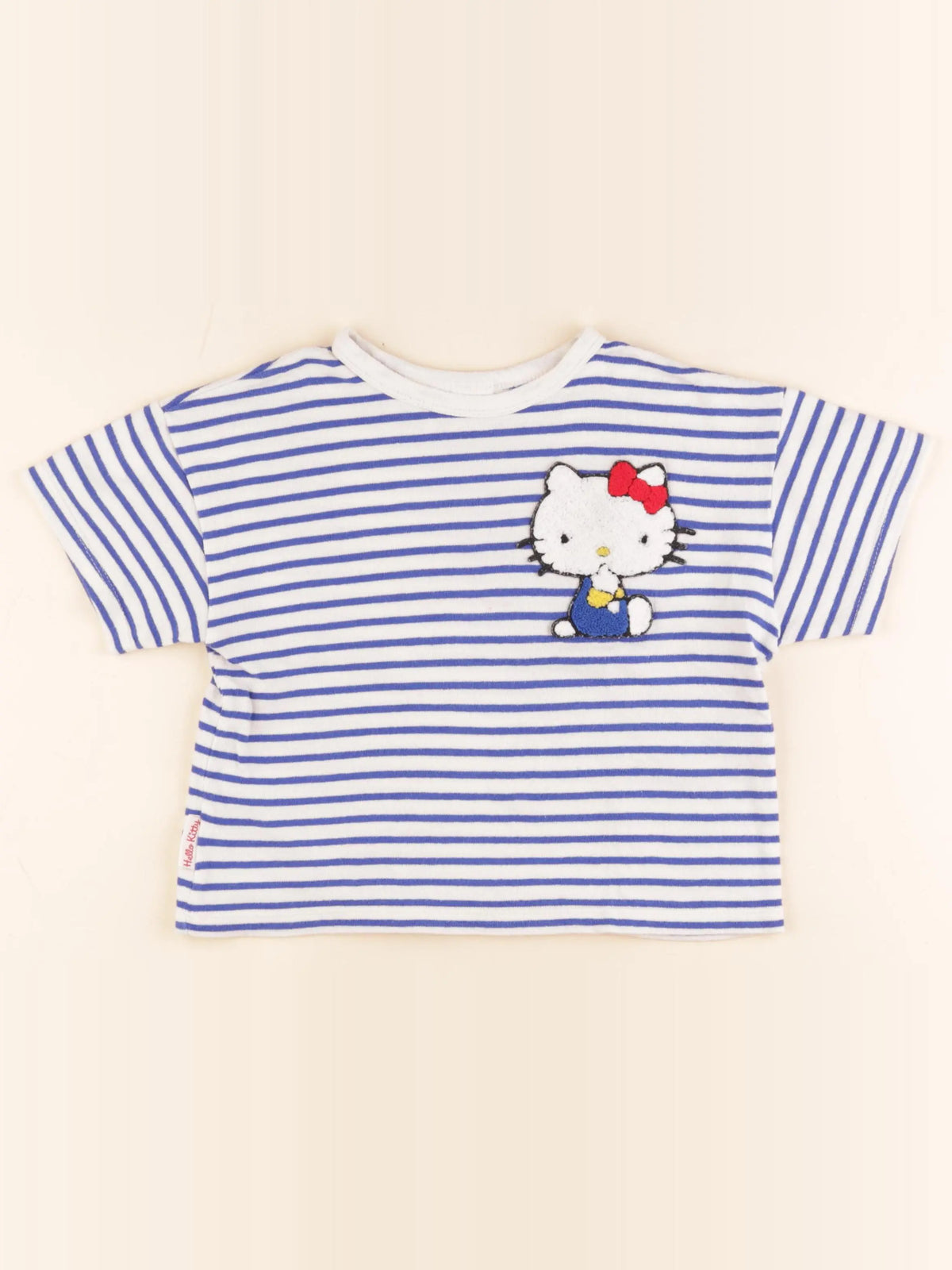 Zara - tee-shirt blanc, bleu - 6 ans