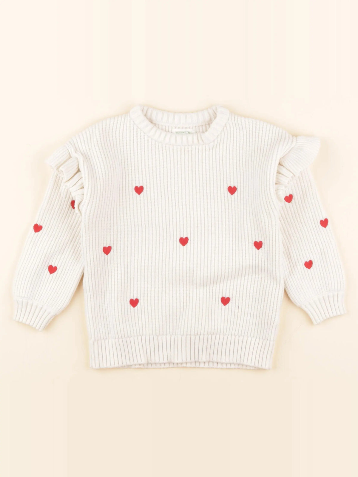 Vertbaudet - pull blanc - 4 ans