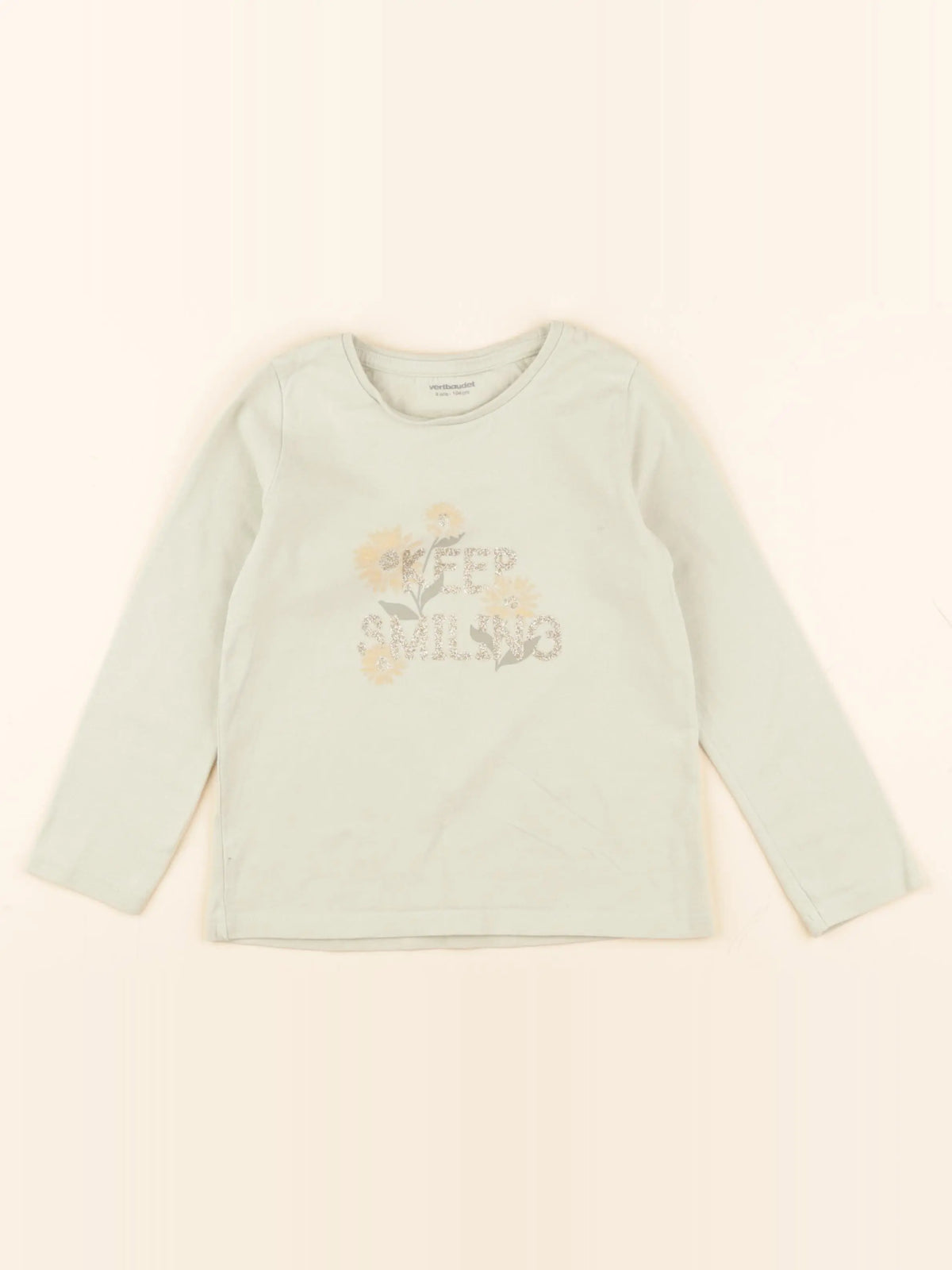 Vertbaudet - tee-shirt vert - 4 ans