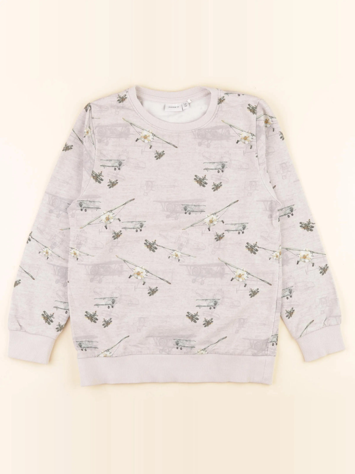 Name it - sweat gris, vert - 7/8 ans