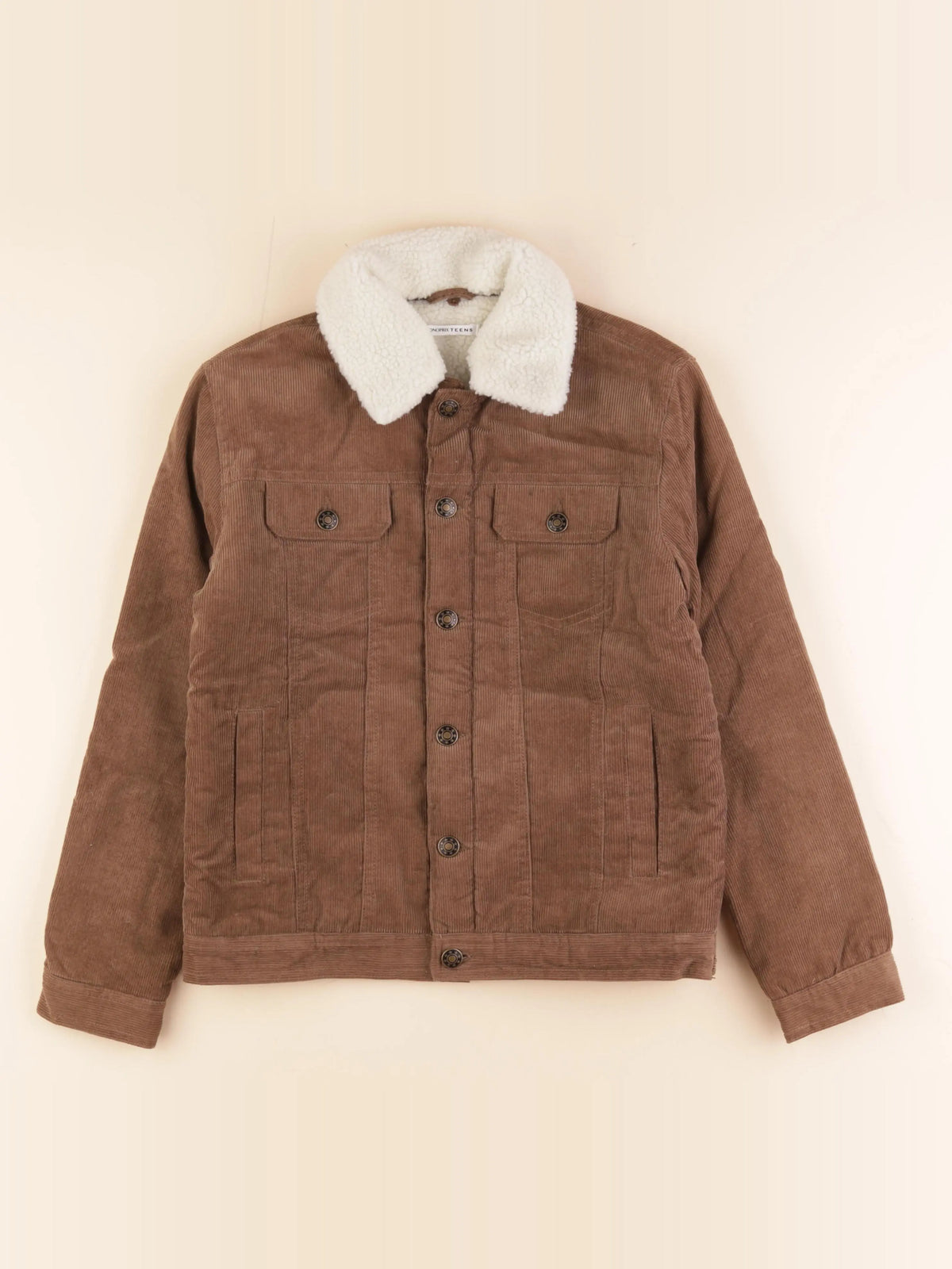 Monoprix - veste doublé marron - 12 ans