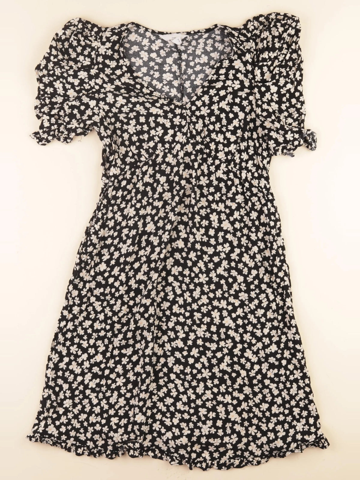H&M - robe grossesse noir, beige - s