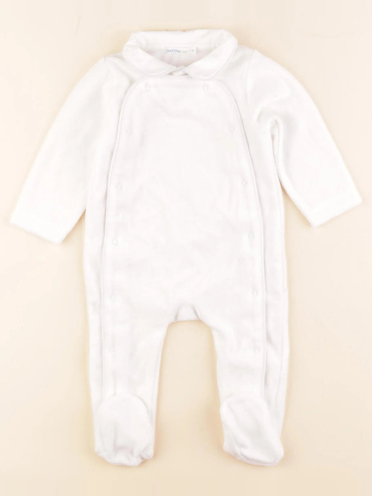 Boutchou - pyjama velours blanc - 6 mois
