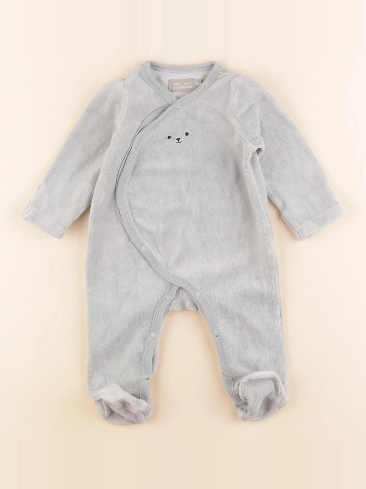 Boutchou - pyjama velours vert - 3 mois
