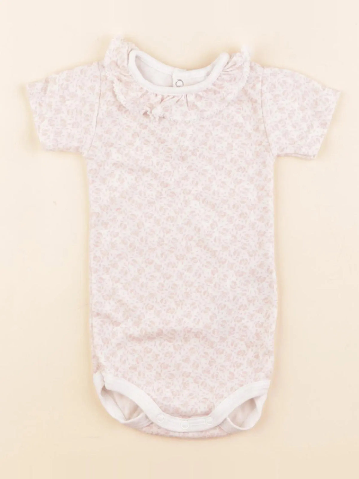Petit Bateau - body à col rose - 3 mois