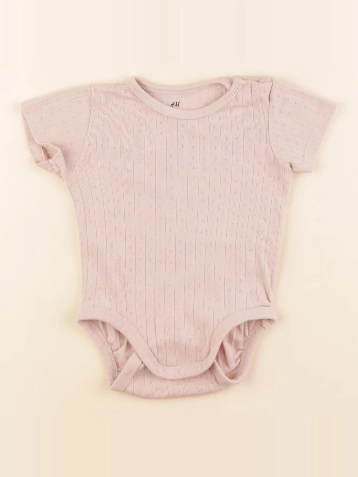 H&M - body rose - 4/6 mois