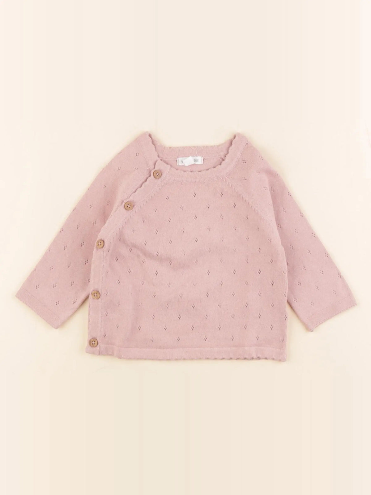 Vertbaudet - pull rose - 6 mois
