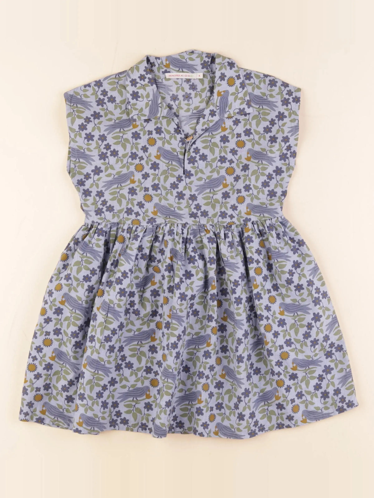 Monoprix - robe bleu - 4 ans