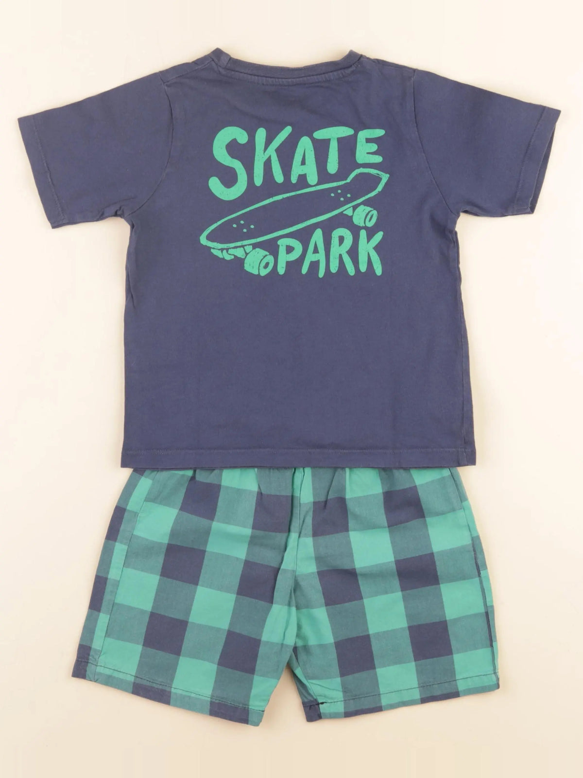 Vertbaudet - pyjama coton bleu - 4 ans