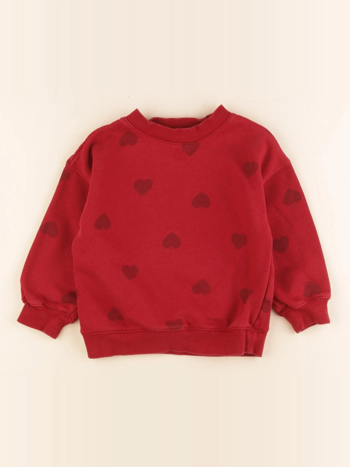H&M - sweat rouge - 2/4 ans