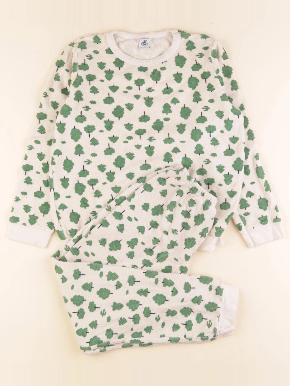 Petit Bateau - pyjama coton vert - 12 ans