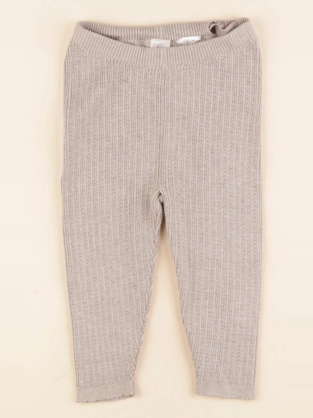 H&M - legging beige - 6/9 mois