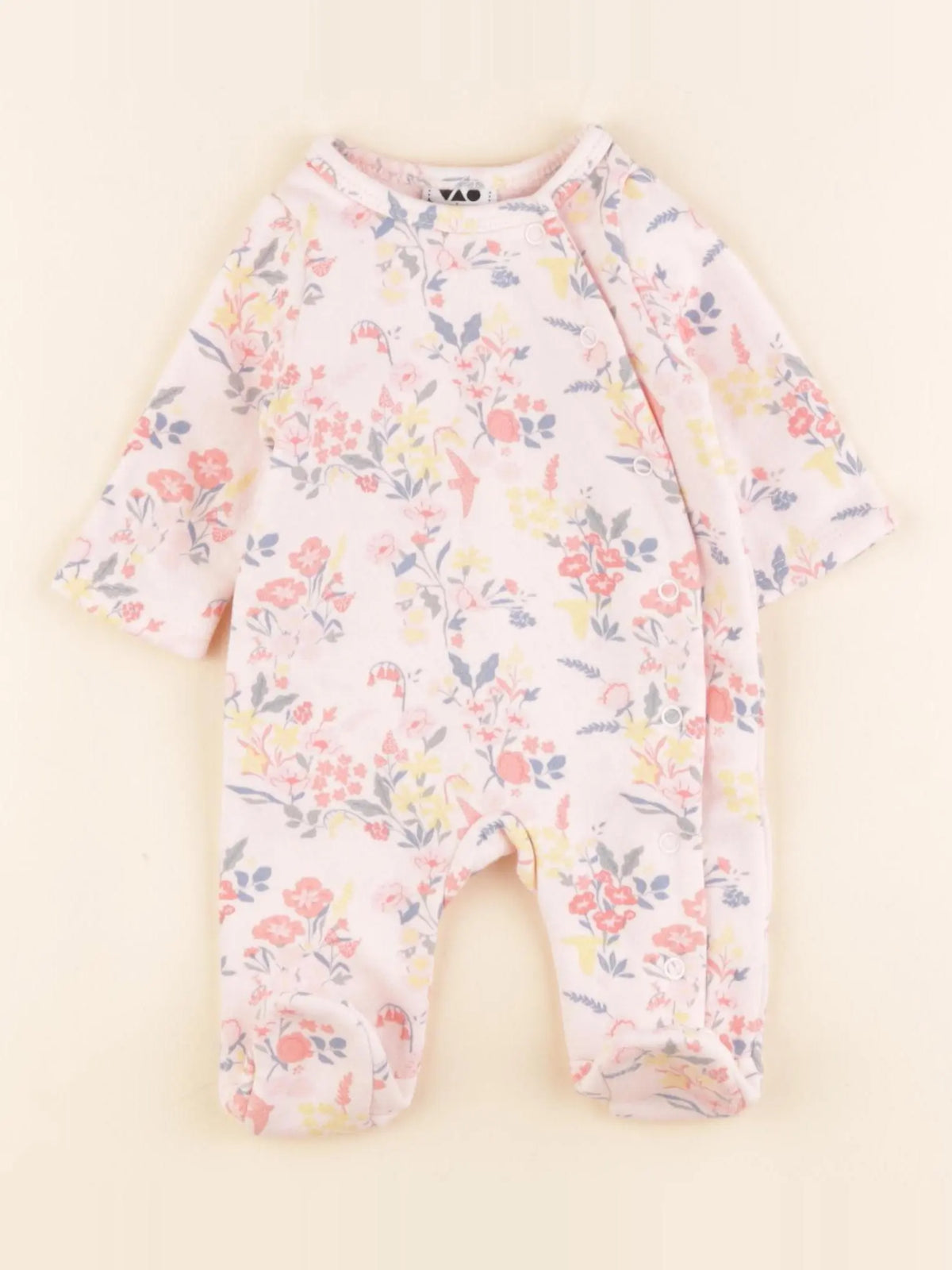Tape à l'oeil - pyjama coton rose - 0 mois