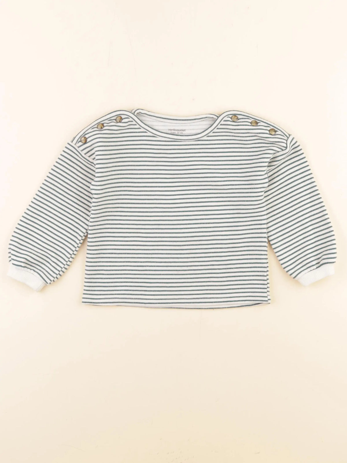 Vertbaudet - sweat vert - 3 ans