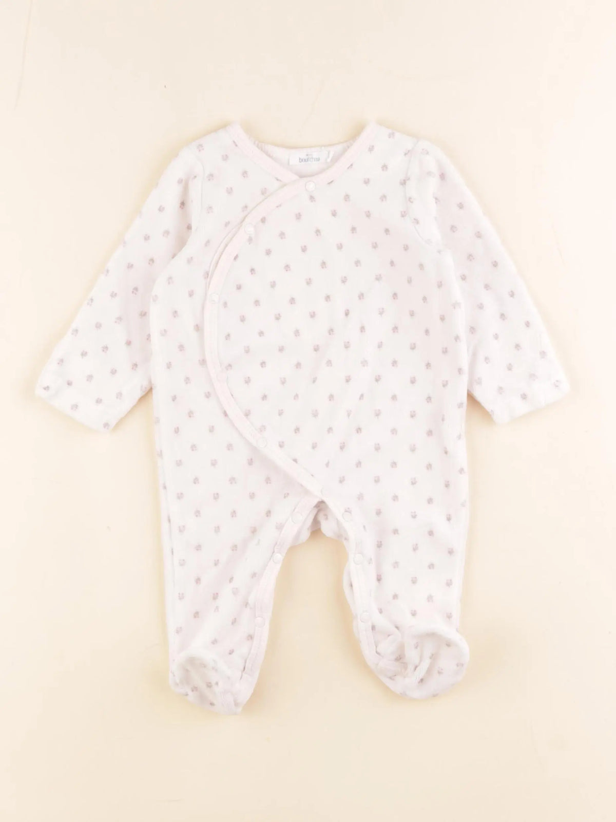 Boutchou - pyjama velours blanc - 3 mois