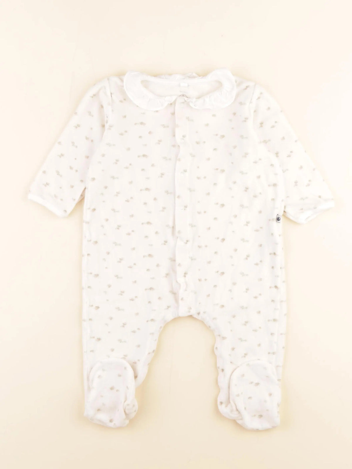 Petit Bateau - pyjama velours multicolore - 1 mois