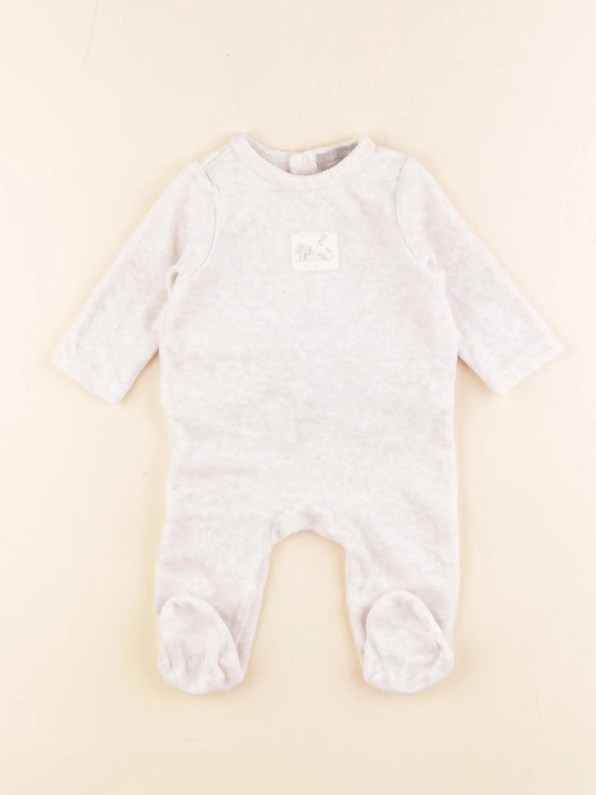 Boutchou - pyjama velours beige - 3 mois