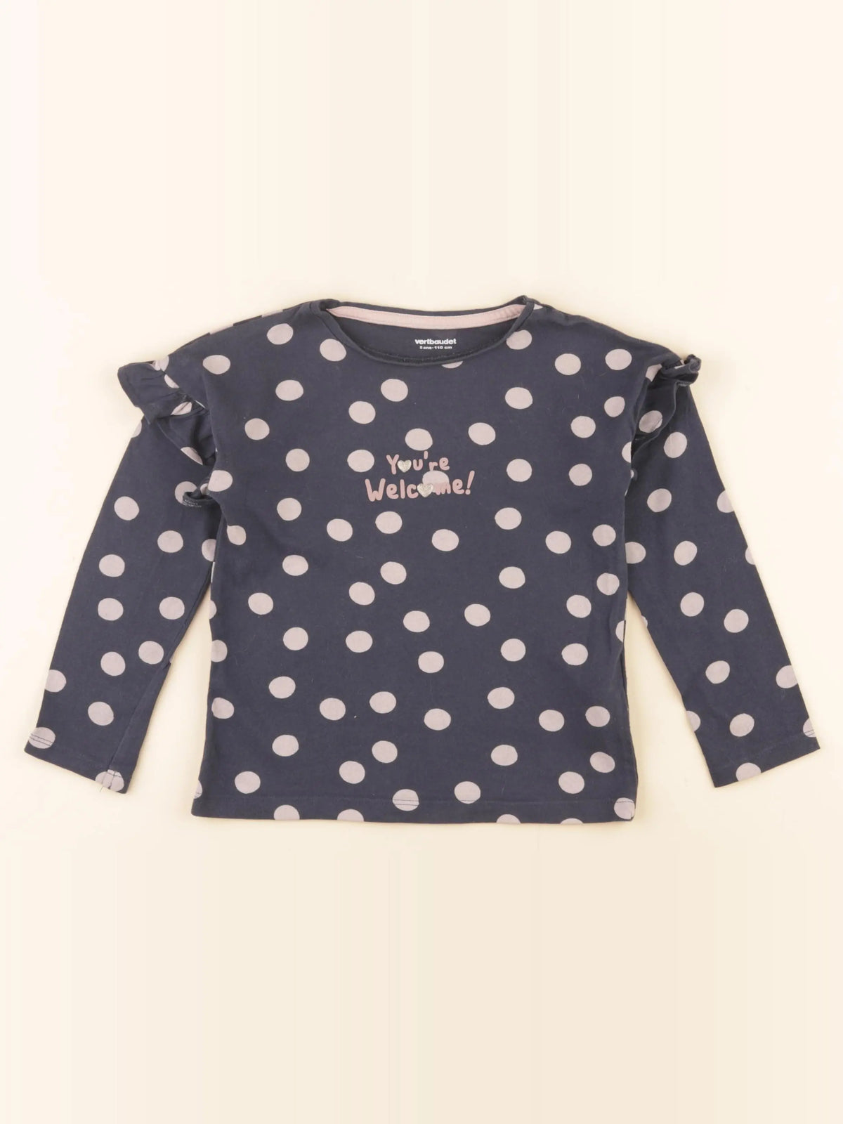 Vertbaudet - tee-shirt bleu - 5 ans