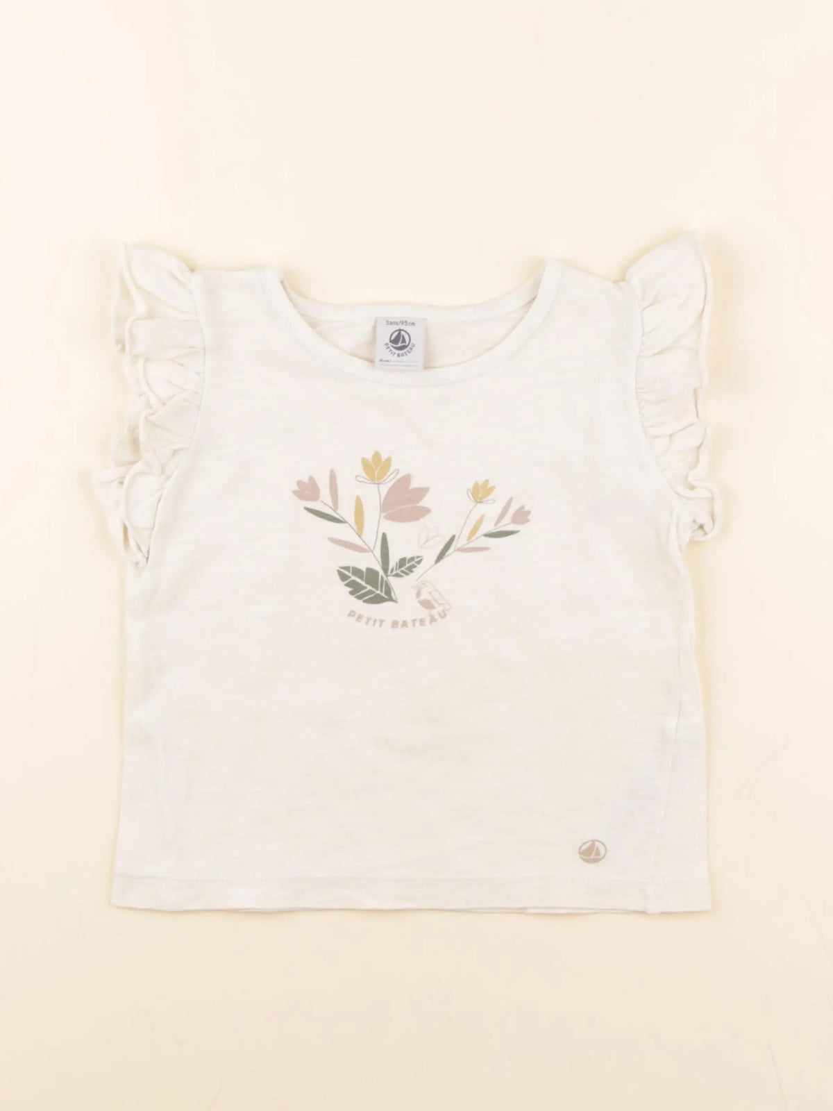 Petit Bateau - débardeur beige - 3 ans