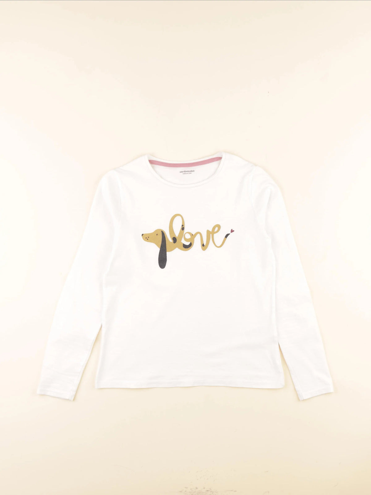 Vertbaudet - tee-shirt blanc - 10 ans