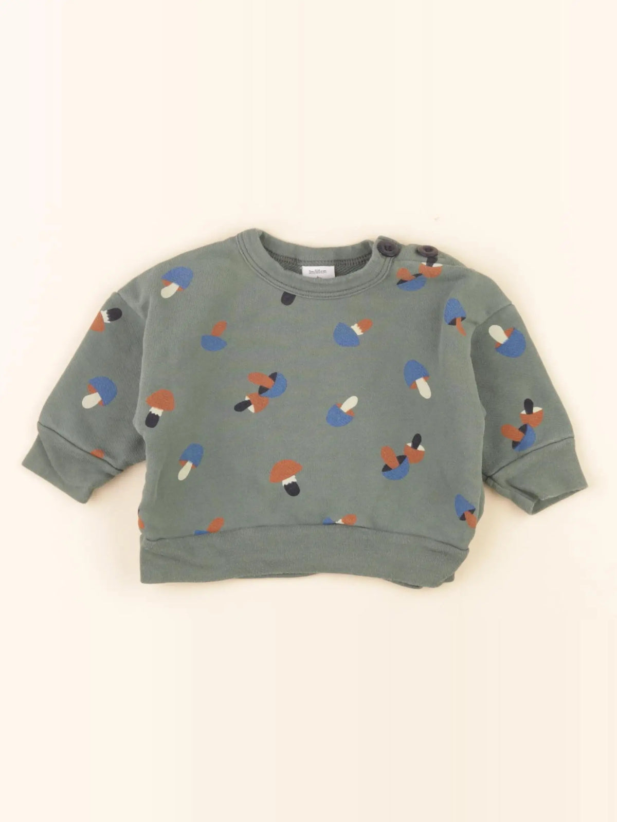 Petit Bateau - sweat vert - 3 mois