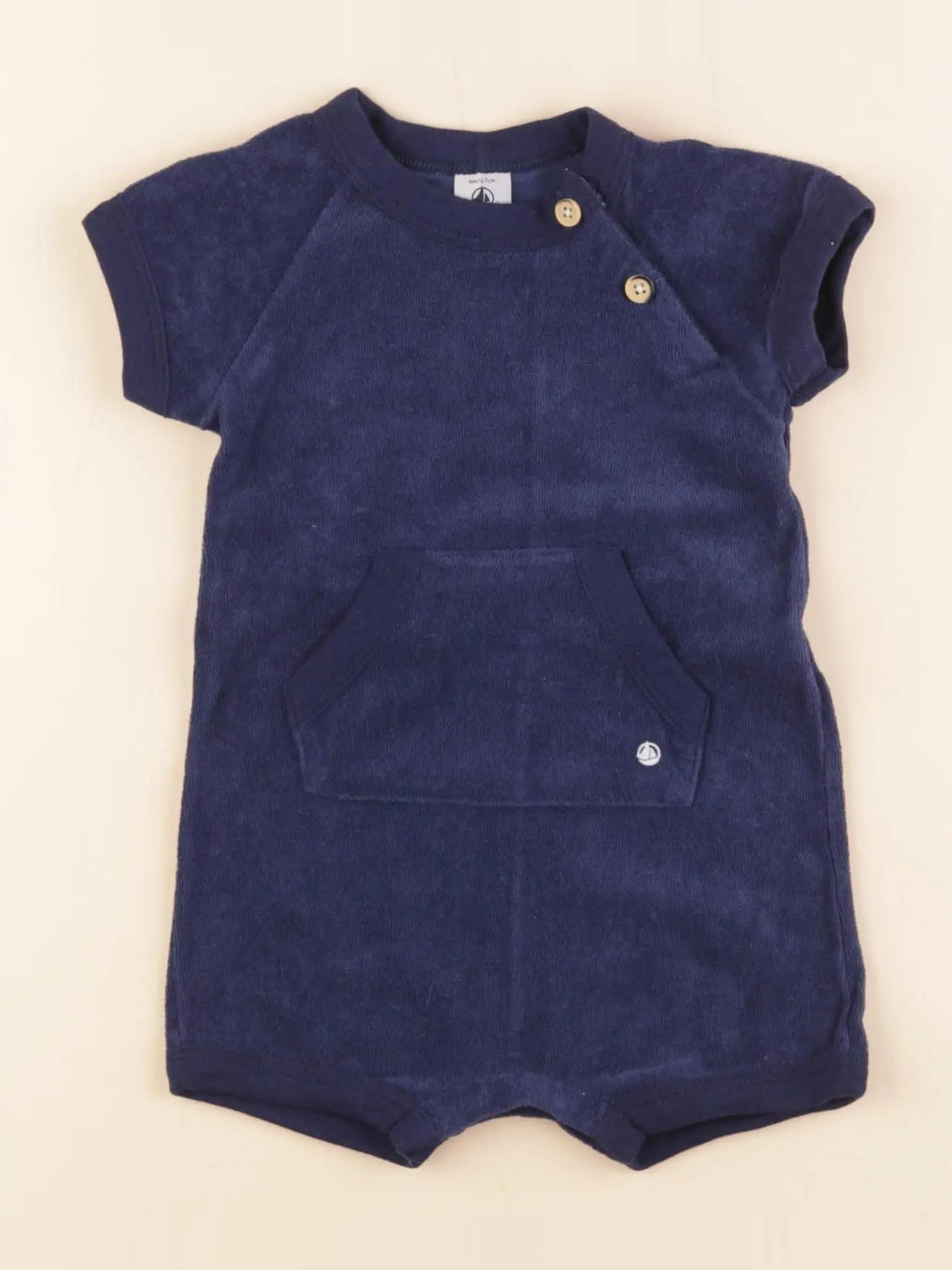 Petit Bateau - combinaison bleu - 6 mois