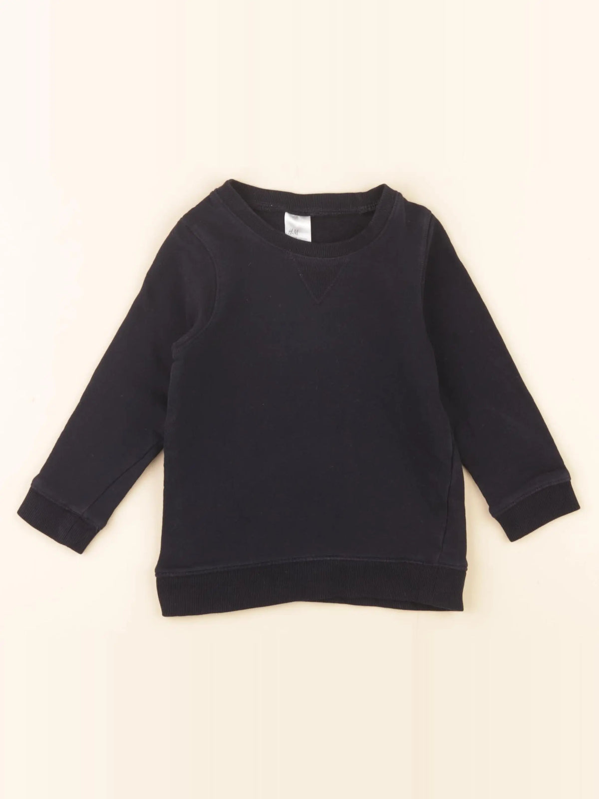 H&M - sweat bleu - 12/18 mois